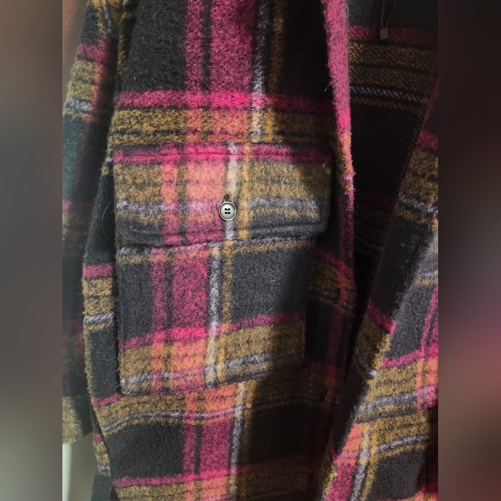 [zara] oversized blogger favorite plaid shacket.  S-M - Picture 7 of 14